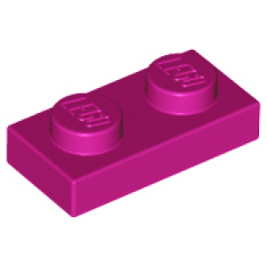 Plaat 1x2 Magenta